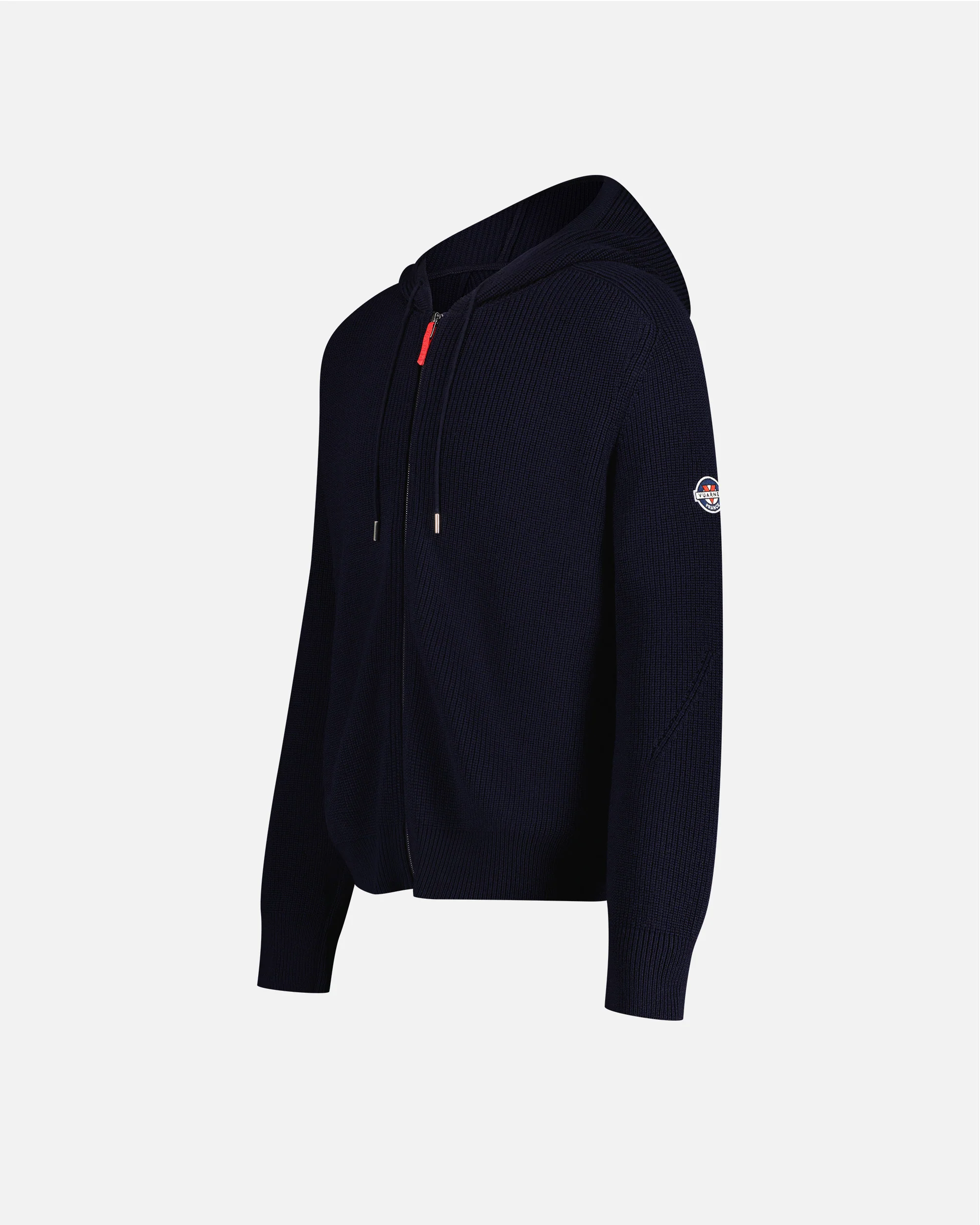 NAVY BLUE MEN'S HOODED MERINO JUMPER - Image 14
