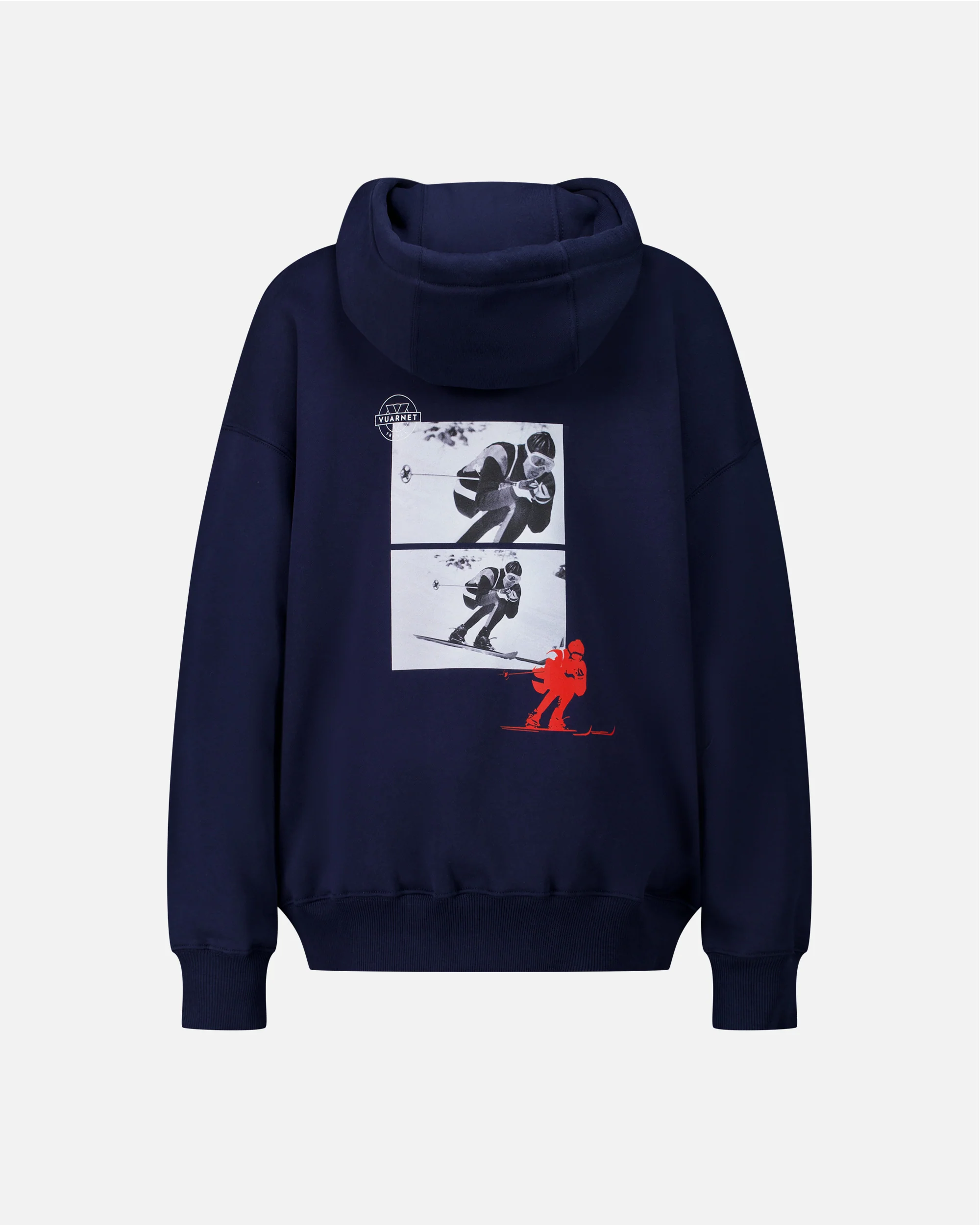 NAVY BLUE WOMEN'S HOODIE LOGO SKIER - Image 8